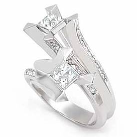 1 Ct Princess Round Diamond Engagement Anniversary Ring W Gold
