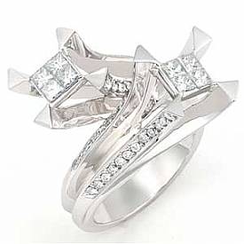 1 Ct Princess Round Diamond Engagement Anniversary Ring W Gold
