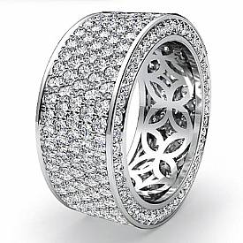 4Ct Wedding Eternity Band Diamond Anniversary Ring Gold