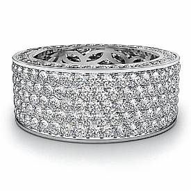4Ct Wedding Eternity Band Diamond Anniversary Ring Gold