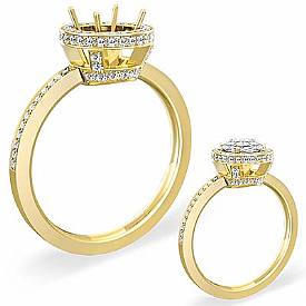 Round Diamond Engagement Ring Setting 14k Gold (0.8Ct. tw.)