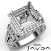 2.25 Ct Round Diamond Semi Mount Engagement Ring White Gold