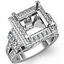 Round Diamond Semi Mount Engagement Ring Platinum 950 (95% Pure) (2.25Ct. tw.)
