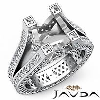 2.2Ct Diamond Eternity Engagement Split Shank Ring 14k W Gold Semi Mount Setting