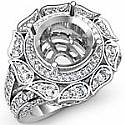 1.70 Ct Round Diamond Vintage Engagement Ring 14k WG