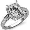 0.50 CT Round Diamond Semi Mount Engagement Ring W Gold