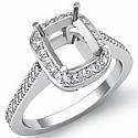 0.50 CT Round Diamond Semi Mount Engagement Ring W Gold
