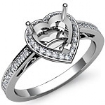 0.50 CT Round Diamond Semi Mount Engagement Ring W Gold