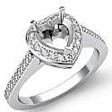 0.50 CT Round Diamond Semi Mount Engagement Ring W Gold