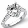 0.50 CT Round Diamond Semi Mount Engagement Ring W Gold