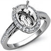 0.50 CT Round Diamond Semi Mount Engagement Ring W Gold