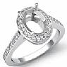0.50 CT Round Diamond Semi Mount Engagement Ring W Gold