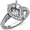 0.50 CT Round Diamond Semi Mount Engagement Ring W Gold