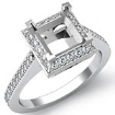 0.50 CT Round Diamond Semi Mount Engagement Ring W Gold