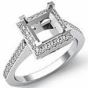 0.50 CT Round Diamond Semi Mount Engagement Ring W Gold
