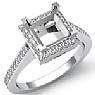 0.50 CT Round Diamond Semi Mount Engagement Ring W Gold