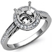0.50 CT Round Diamond Semi Mount Engagement Ring W Gold