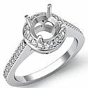 0.50 CT Round Diamond Semi Mount Engagement Ring W Gold