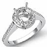 0.50 CT Round Diamond Semi Mount Engagement Ring W Gold