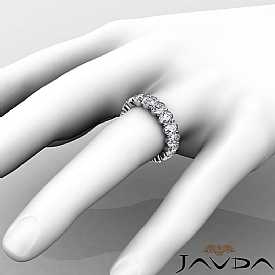 4.15 CT Oval Cut Diamond Eternity Women Wedding Band W Gold