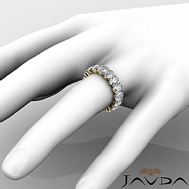 Oval Cut Diamond Eternity Wedding Band 14k Gold (4.15Ct. tw.)