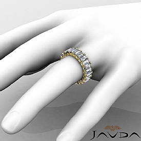 Emerald Cut Diamond Eternity Wedding band 14k Gold (4.5Ct. tw.)