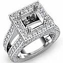 2.50Ct Round Diamond Engagement Ring Princess Setting <Metal>