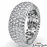 5 Row Women's Eternity Engagement Band 14k White Gold Diamond Wedding Ring 4Ct