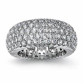 4 Ct Round Pave Diamond Eternity Anniversary Ring Band W Gold