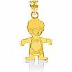 14k Yellow Gold Charm Small Baby Pendant 2.1g