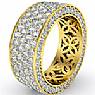 Pave Eternity Ring Diamond Wedding Band 14k Gold Yellow (3.5Ct. tw.)