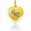 14k Yellow Gold Charm Heart Love Pendant 2.6g