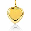 14K Yellow Gold Puffed Heart Charm Pendant 2.9g