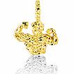 14K Yellow Gold Muscle Man Body Builder Charm Pendant 3.5g