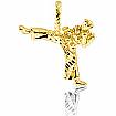 14K Yellow Solid Gold Charm Pendant 2.5g,