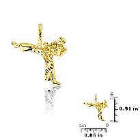 14K Yellow Solid Gold Charm Pendant 2.5g,