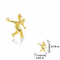 14K Yellow Solid Gold Charm Pendant 1..2g.