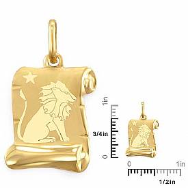 14K Yellow Gold All Zodiac Signs Charms Pendants