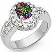 2.45 Ct Oval Cut Topaz Gemstone Diamond Vintage Ring Gold