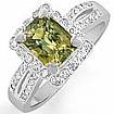 2.15 Ct Emerald Green Topaz Gemstone Diamond Ring 14k Gold