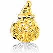 14K Yellow Solid Gold Charm Joker Pendant 1.1g.