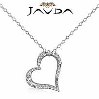 Round Diamond Heart Pendant Platinum 950  (1.08Ct. tw.)