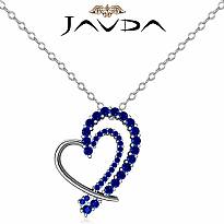 Round Diamond Heart Pendant Platinum 950  (0.68Ct. tw.)
