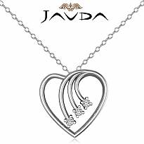 Round Diamond Heart Pendant Platinum 950  (0.3Ct. tw.)