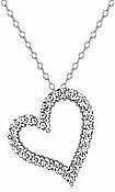 Round Diamond Heart Pendant 14K White Gold (1.89 ct tw)