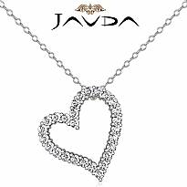 Round Diamond Heart Pendant Platinum 950  (1.89Ct. tw.)