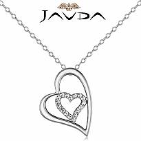 Round Diamond Heart Pendant Platinum 950  (0.25Ct. tw.)
