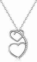 Round Diamond Heart Pendant 14K White Gold (0.21 ct tw)
