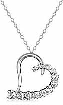 Round Diamond Heart Pendant 14K White Gold (2.02 ct tw)