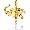 14k Yellow Gold Lucky Elephant Animal Charm Pendant 2.4g